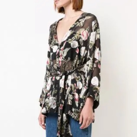 Alice and Olivia burnout floral kimono top XS - Picture 8 of 9